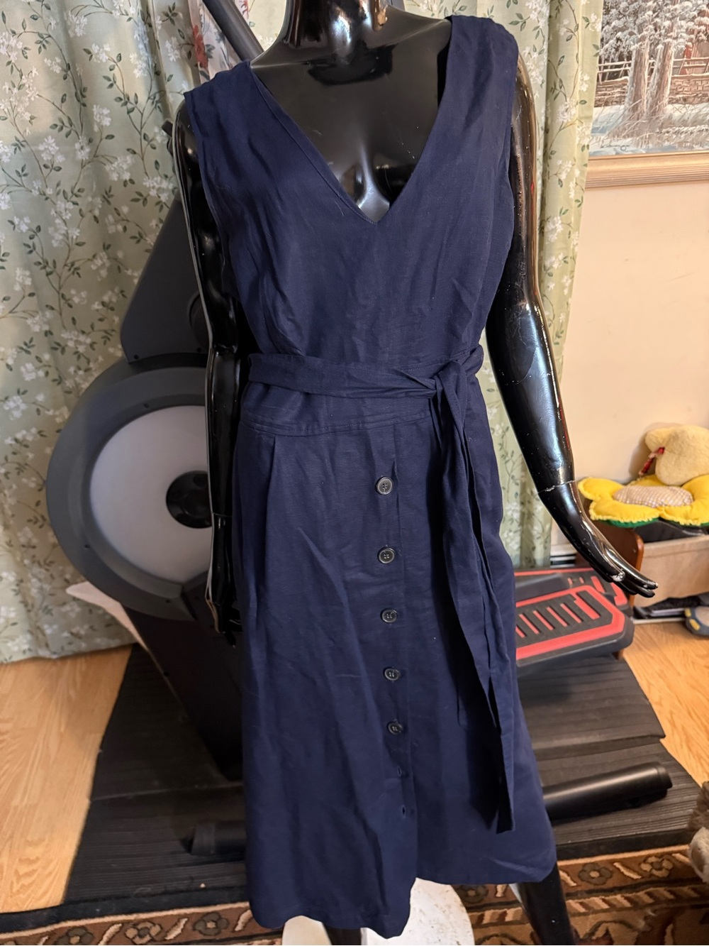 GAP Midi Dress Linen/Cotton